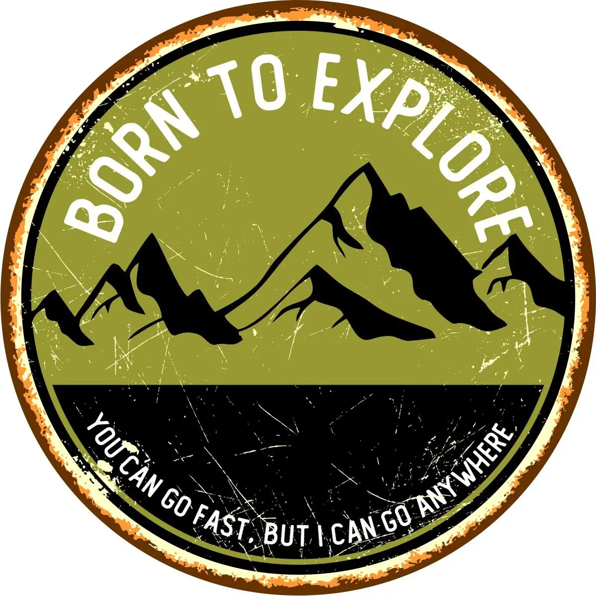 Born To Explore Mountains Spare Tire Cover For Jeep, Rv, Camper, Trailer, And More 1