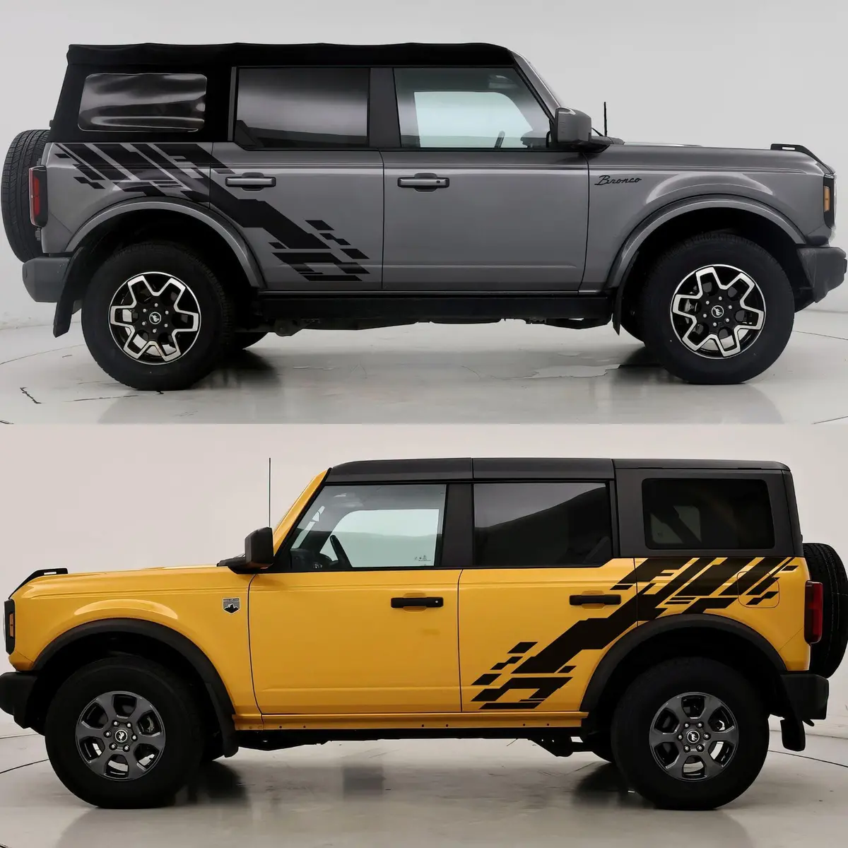 Bronco Digital Glitching Stripes Decal. #6838 1
