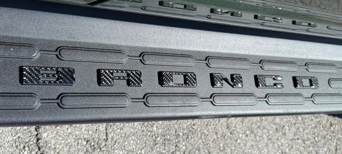 Customizable running board letter inserts and overlays designed specifically for 2021 to 2026 Ford Bronco - Image 47