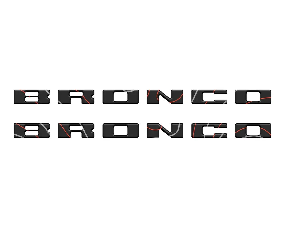 Bronco Running Board Letter Inserts/Overlays Fits 2021-2026 Ford Bronco 20