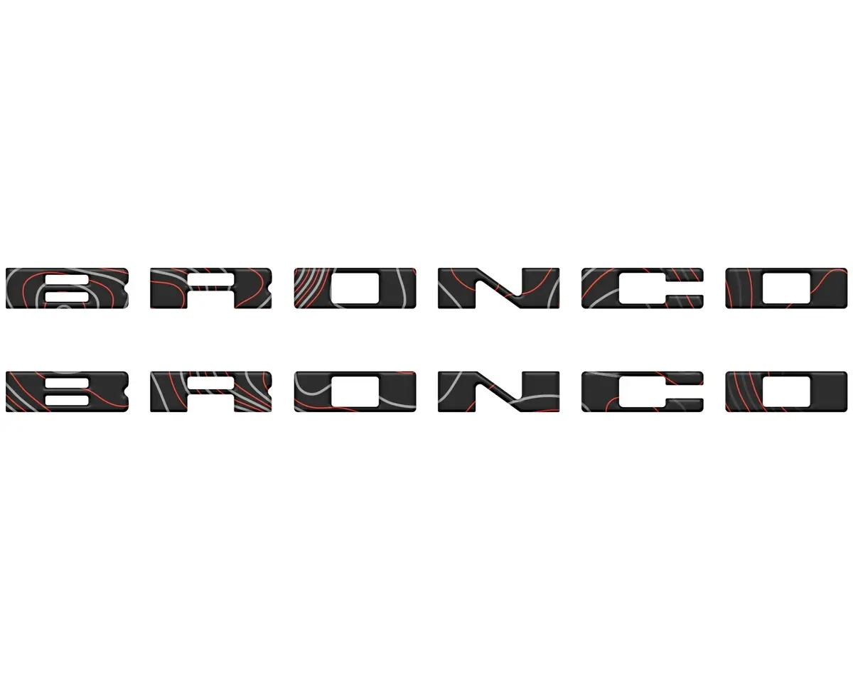 Customizable running board letter inserts and overlays designed specifically for 2021 to 2026 Ford Bronco - Image 57
