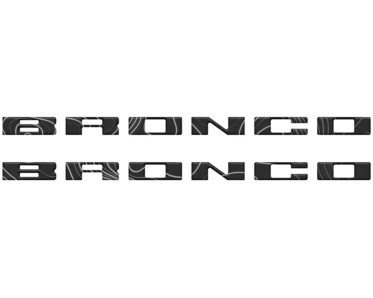 Bronco Running Board Letter Inserts/Overlays Fits 2021-2026 Ford Bronco 58