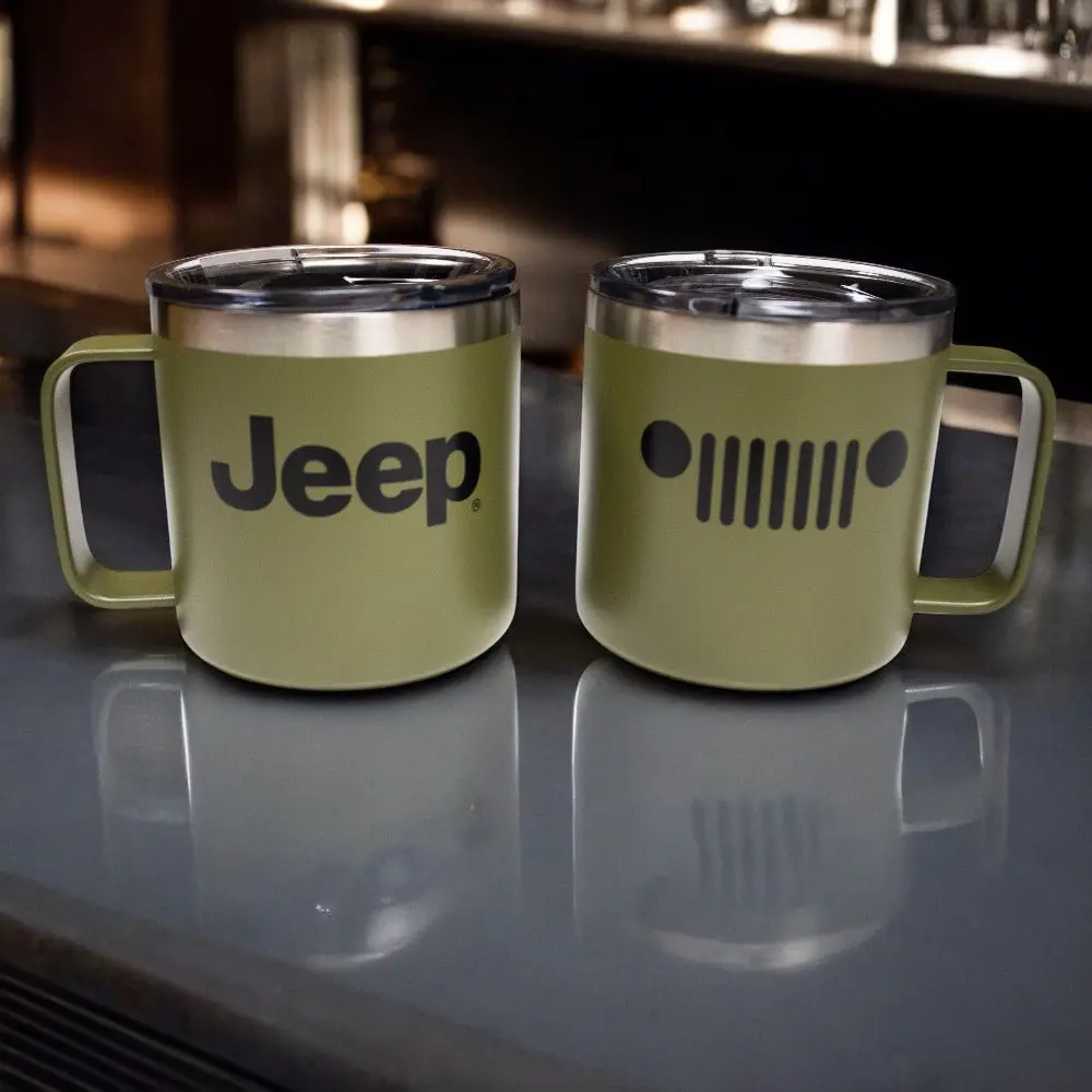 Camper Mug - Jeep Insulated - Green 1