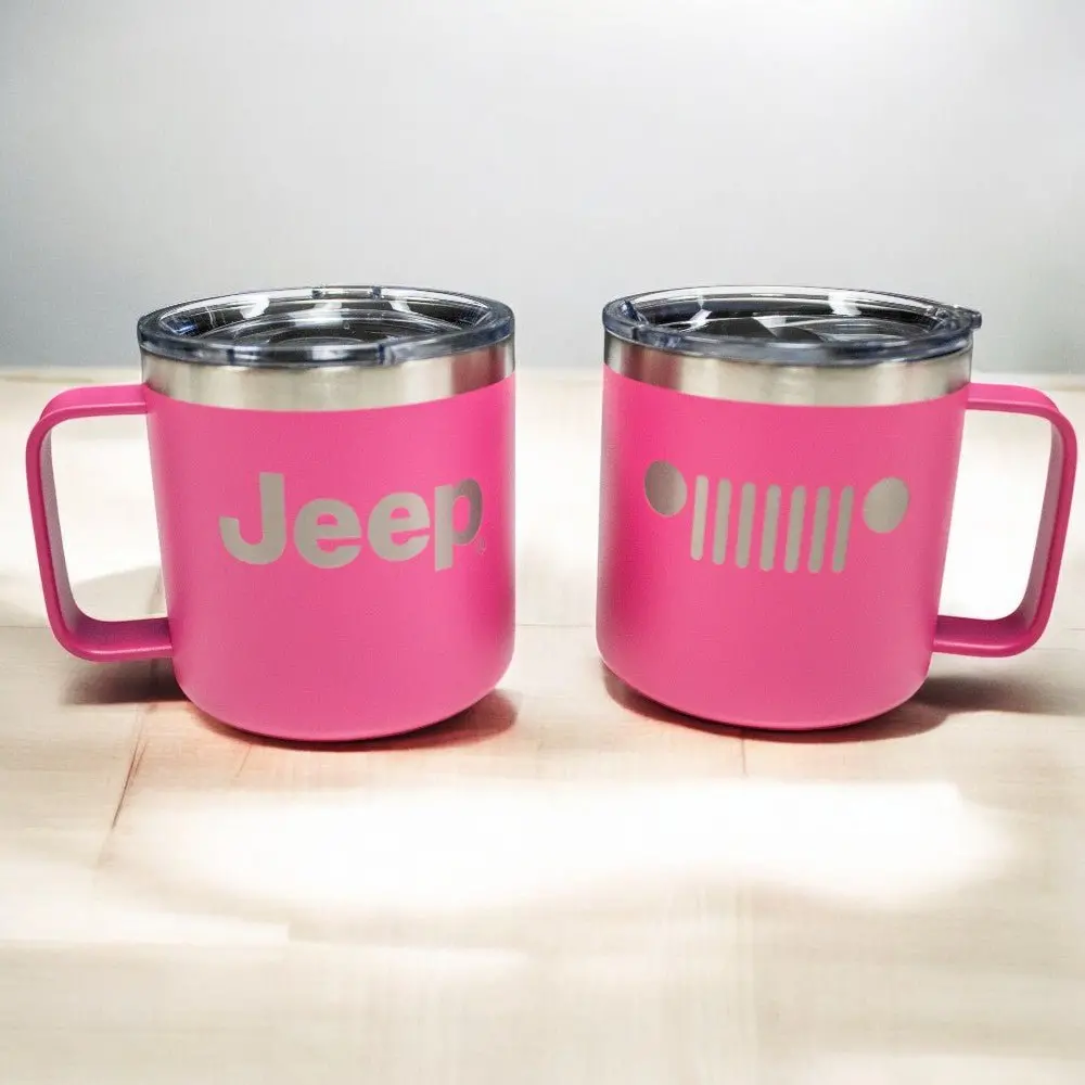 Camper Mug - Jeep Insulated - Pink 1