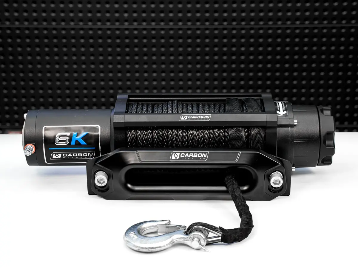 Carbon Offroad Long Drum 6000Lb Atv/Small 4X4 Winch 1