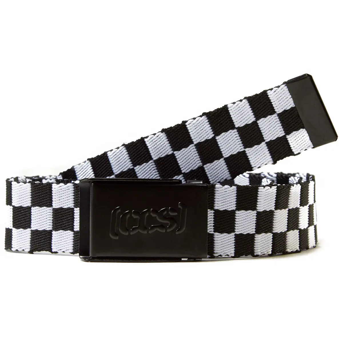 Ccs Black Logo Buckle Belt - Checkerboard 1