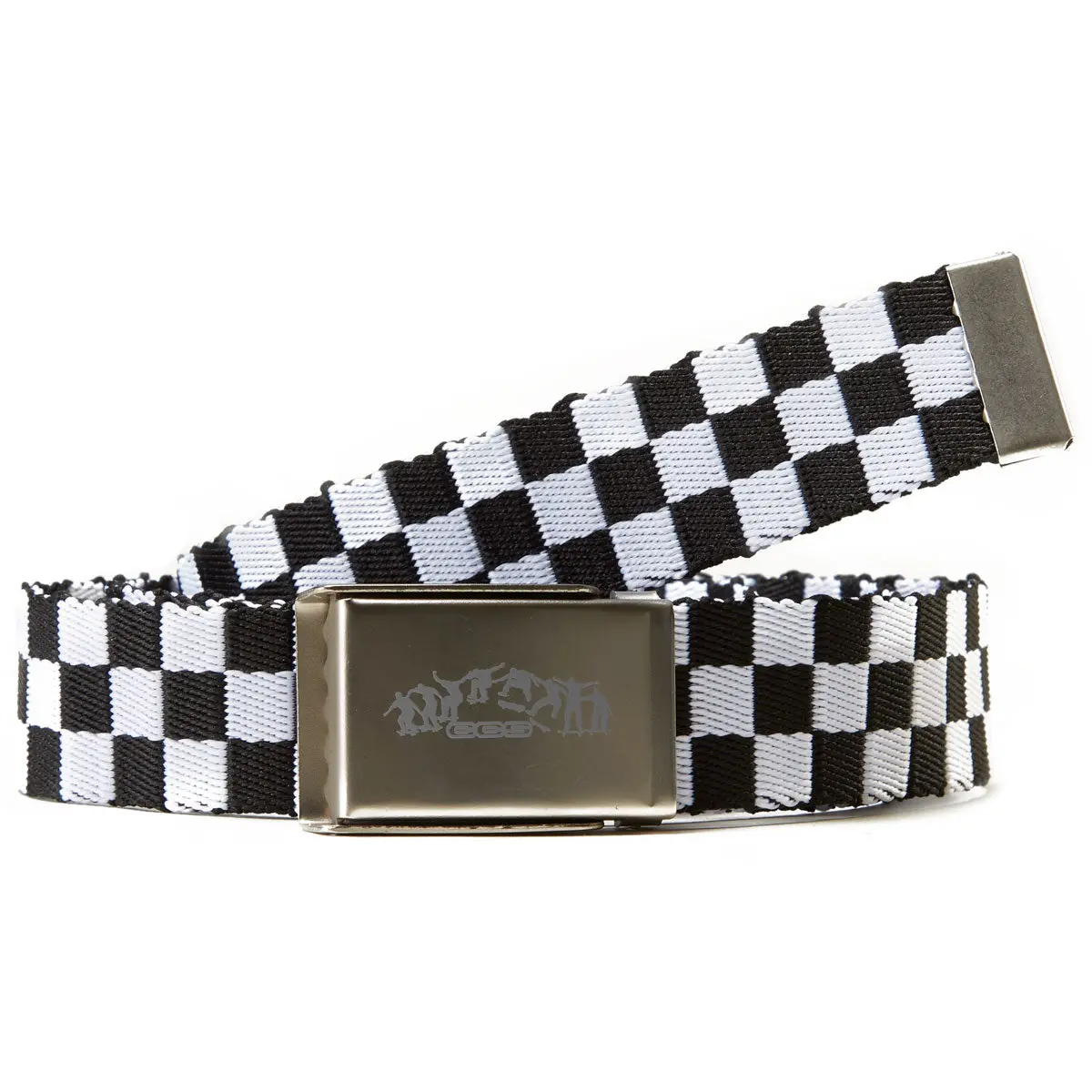 Ccs Silver Kickflip Buckle Belt - Checkerboard 1