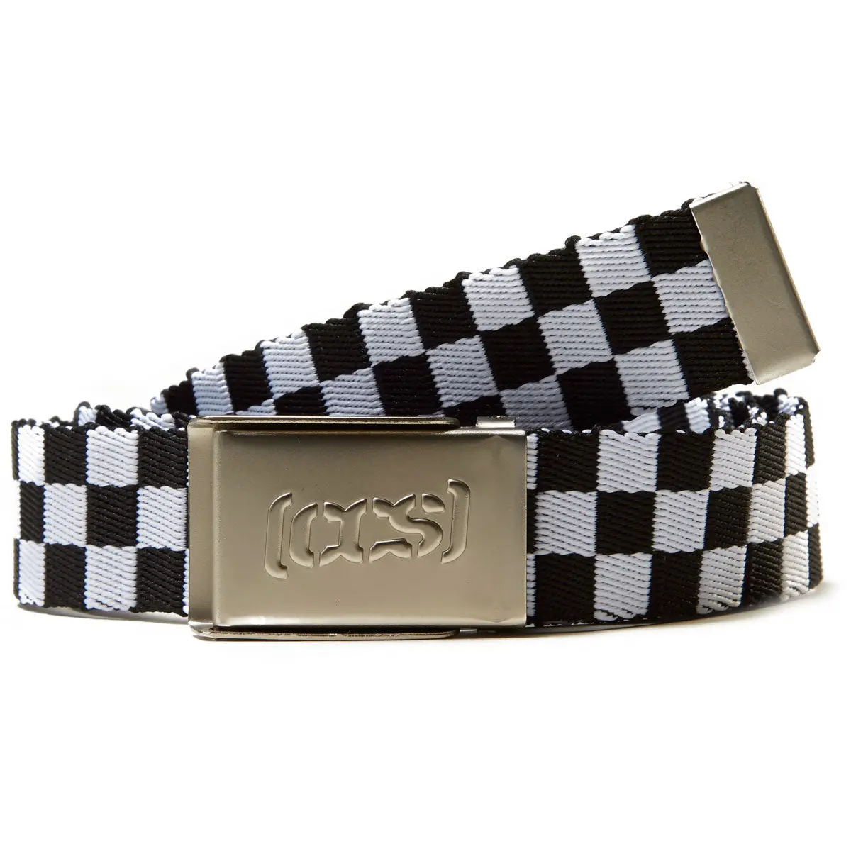 Ccs Silver Logo Buckle Belt - Checkerboard 1