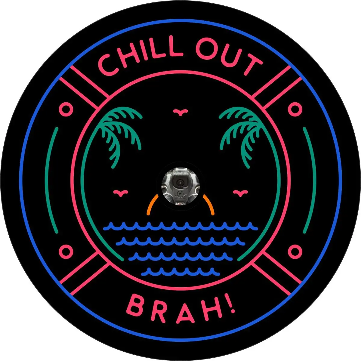 Chill Out Brah Beach Spare Tire Cover For Jeep, Camper, Rv, Bronco, & More 3