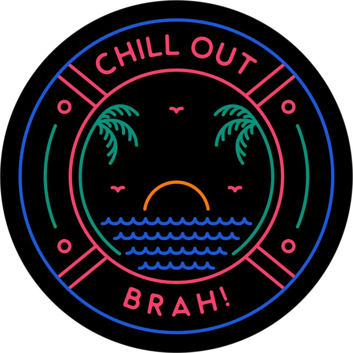 Chill Out Brah Beach Spare Tire Cover For Jeep, Camper, Rv, Bronco, & More 1