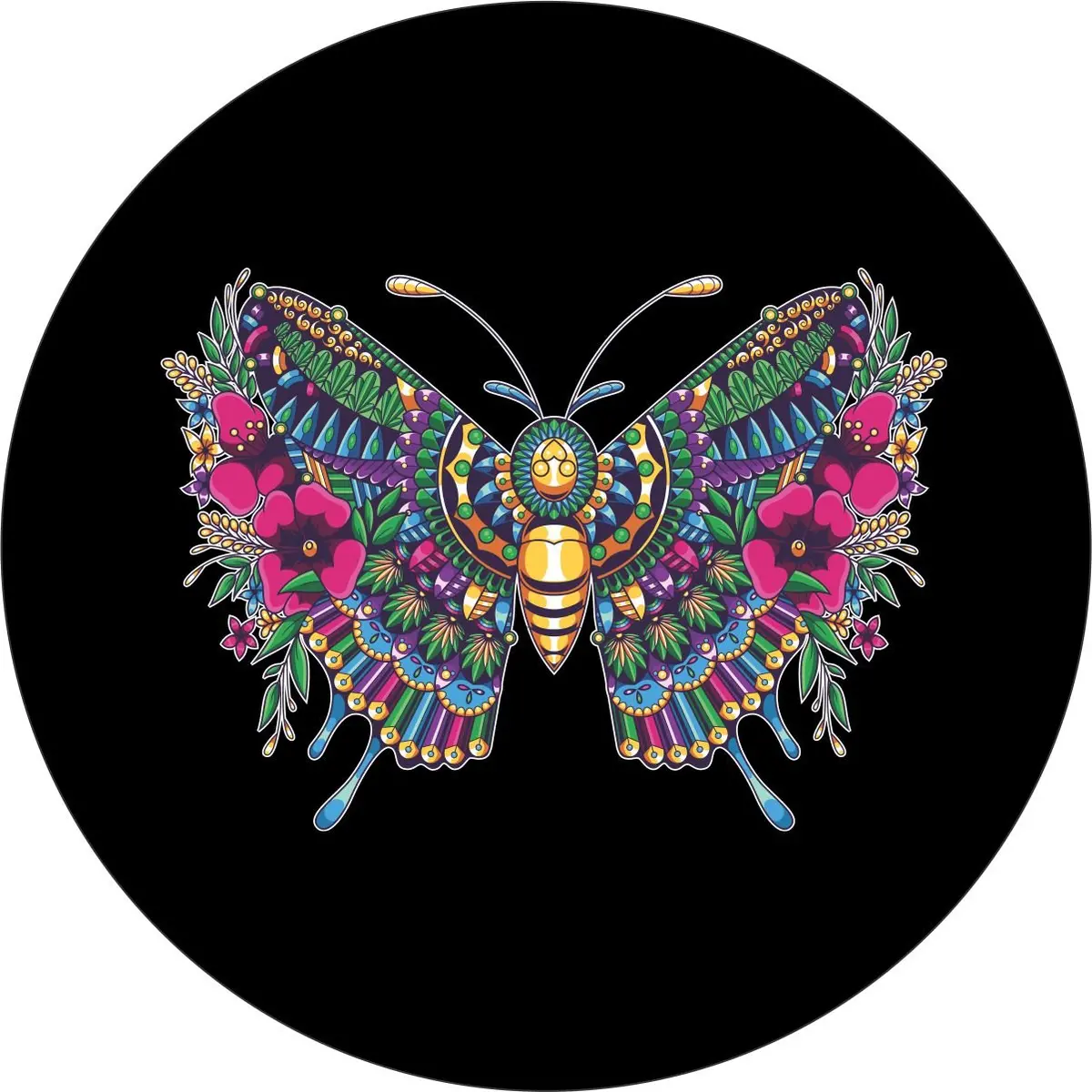 Colorful Butterfly Mandala 1