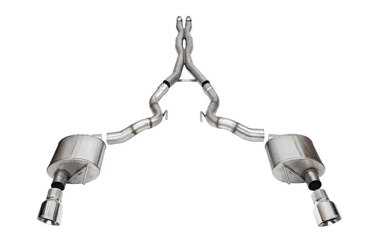 Corsa Xtreme 3" Polished Cat-Back 2024 5.0 Mustang Gt Convertible W/O Valves 2