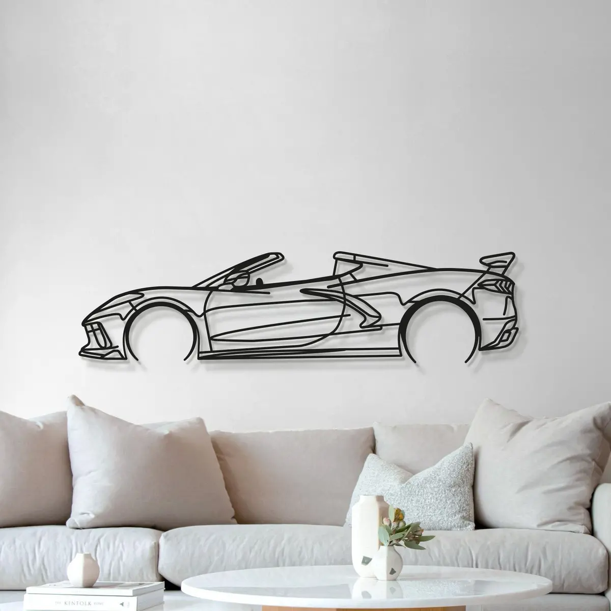Corvette C8 Detailed Metal Car Wall Art - Mt0922 5