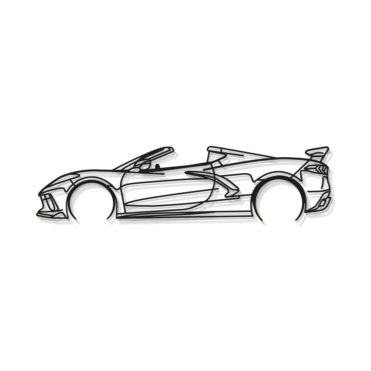 Corvette C8 Detailed Metal Car Wall Art - Mt0922 7