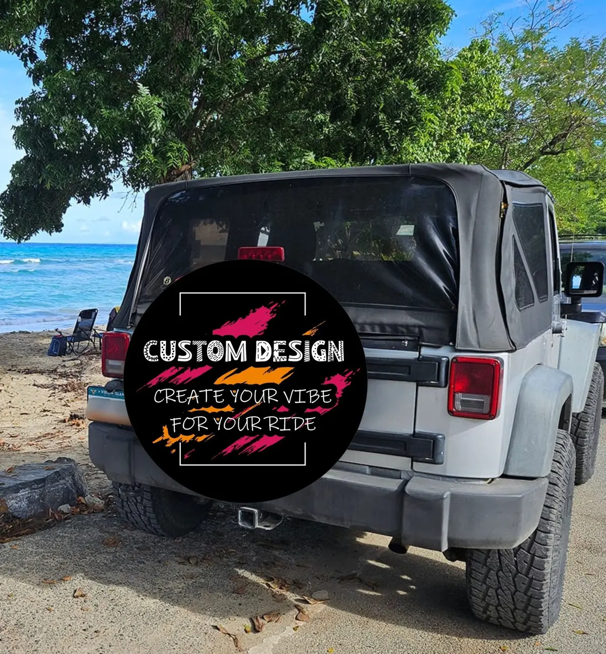 Custom Spare Tire Cover For Jeep, Rv, Bronco Camper, Trailer, & More 1