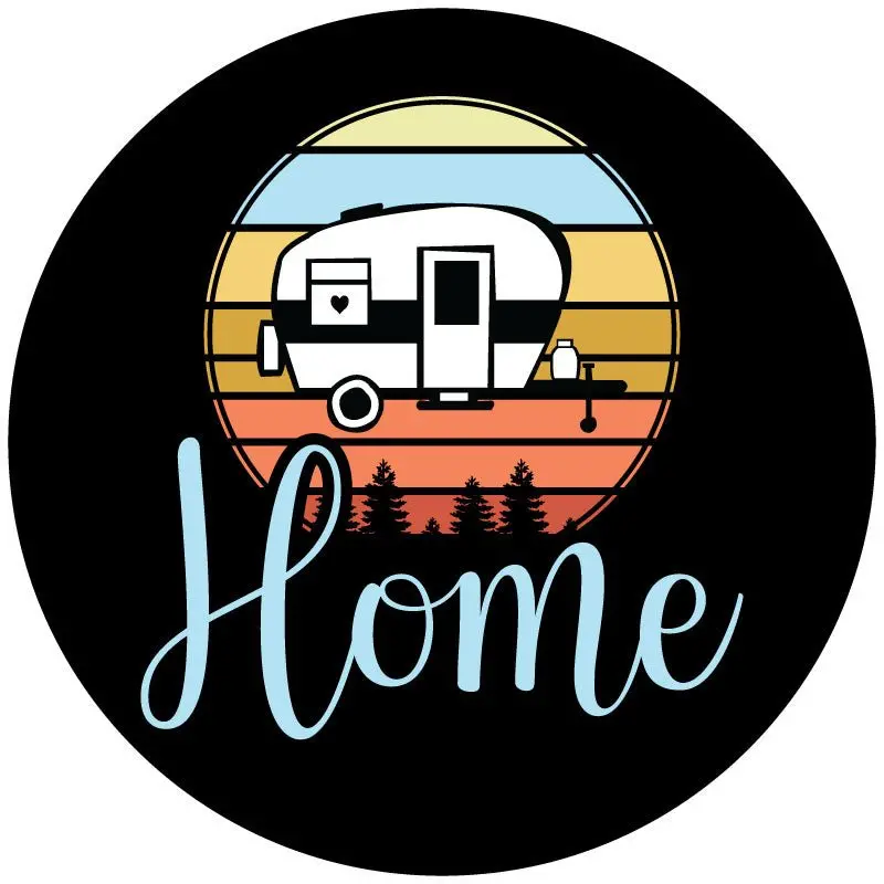 Cute Home Camper Rv Spare Tire Cover Design 1