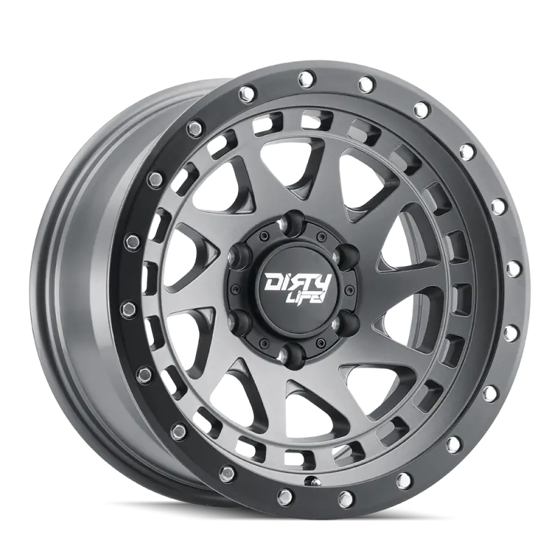 Dirty Life Enigma Pro Beadlock Wheel – 17X9 Inch, 5X139.7 Bolt Pattern, -38Mm Offset, 108.1Mm Hub Bore, Satin Graphite Finish 1