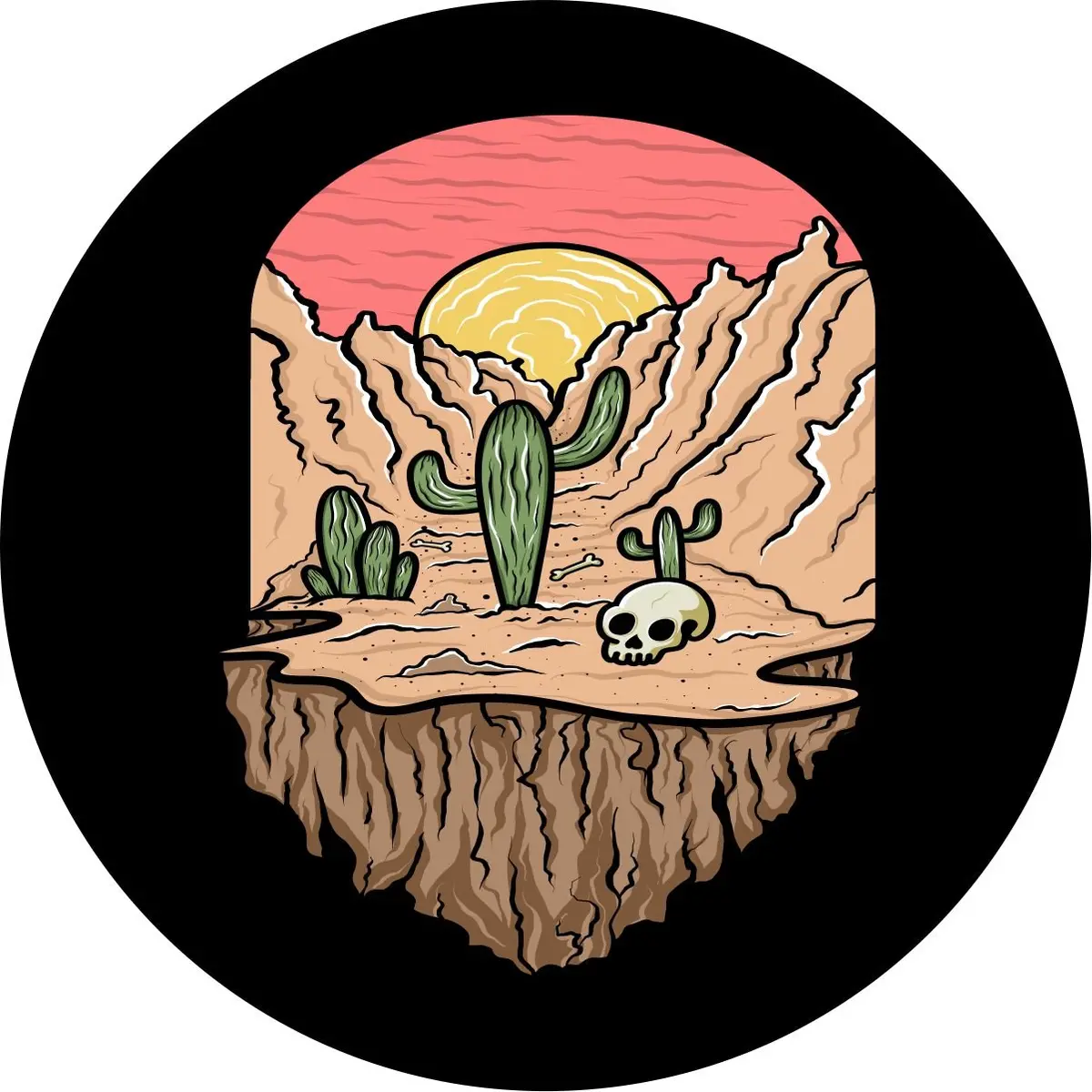 Death Valley Creative Spare Tire Cover For Jeep, Rv, Bronco, Camper, And More 1