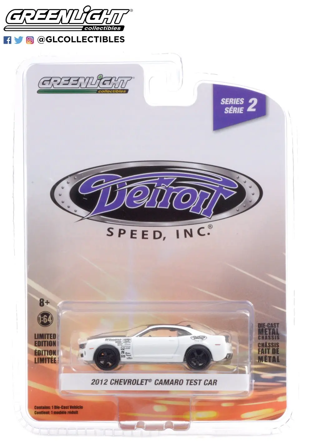 Detroit Speed 39070-F 2012 Chevrolet Camaro Test Car White Monster 1:64 Diecast 1