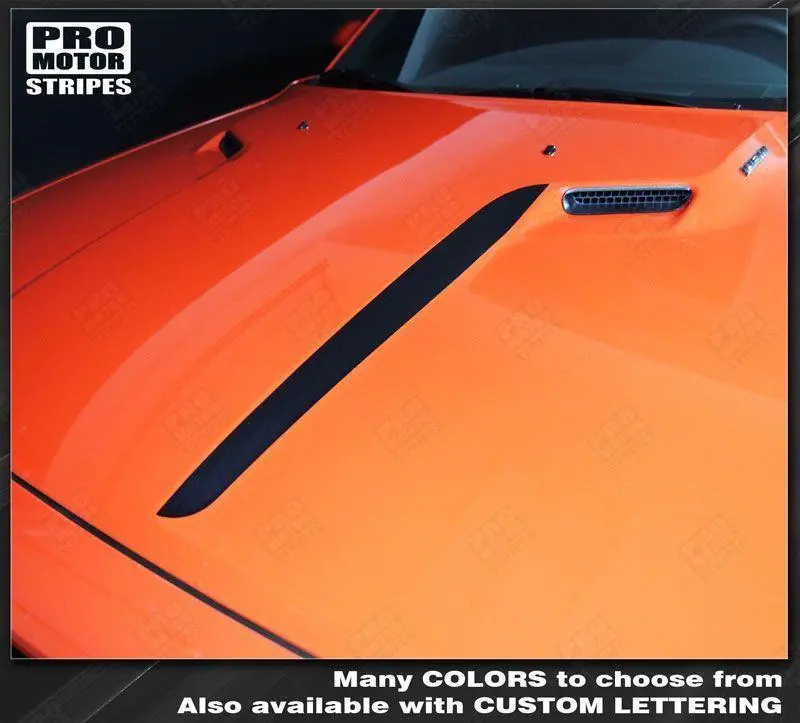 Dodge Challenger 2008-2014 Hood Cowl Side Spear Stripes 1