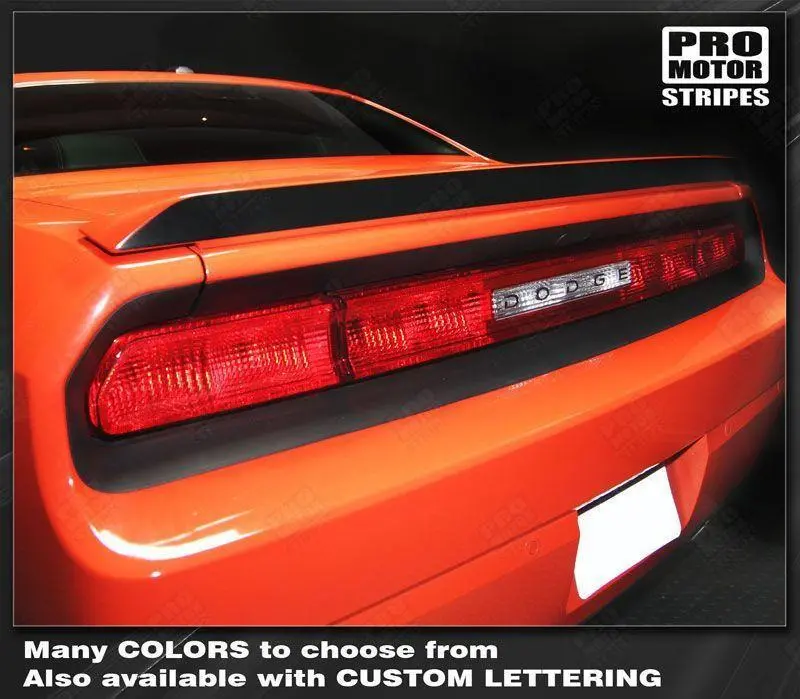 Dodge Challenger 2008-2014 Spoiler Rear Wing Blackout Stripe Decal 1
