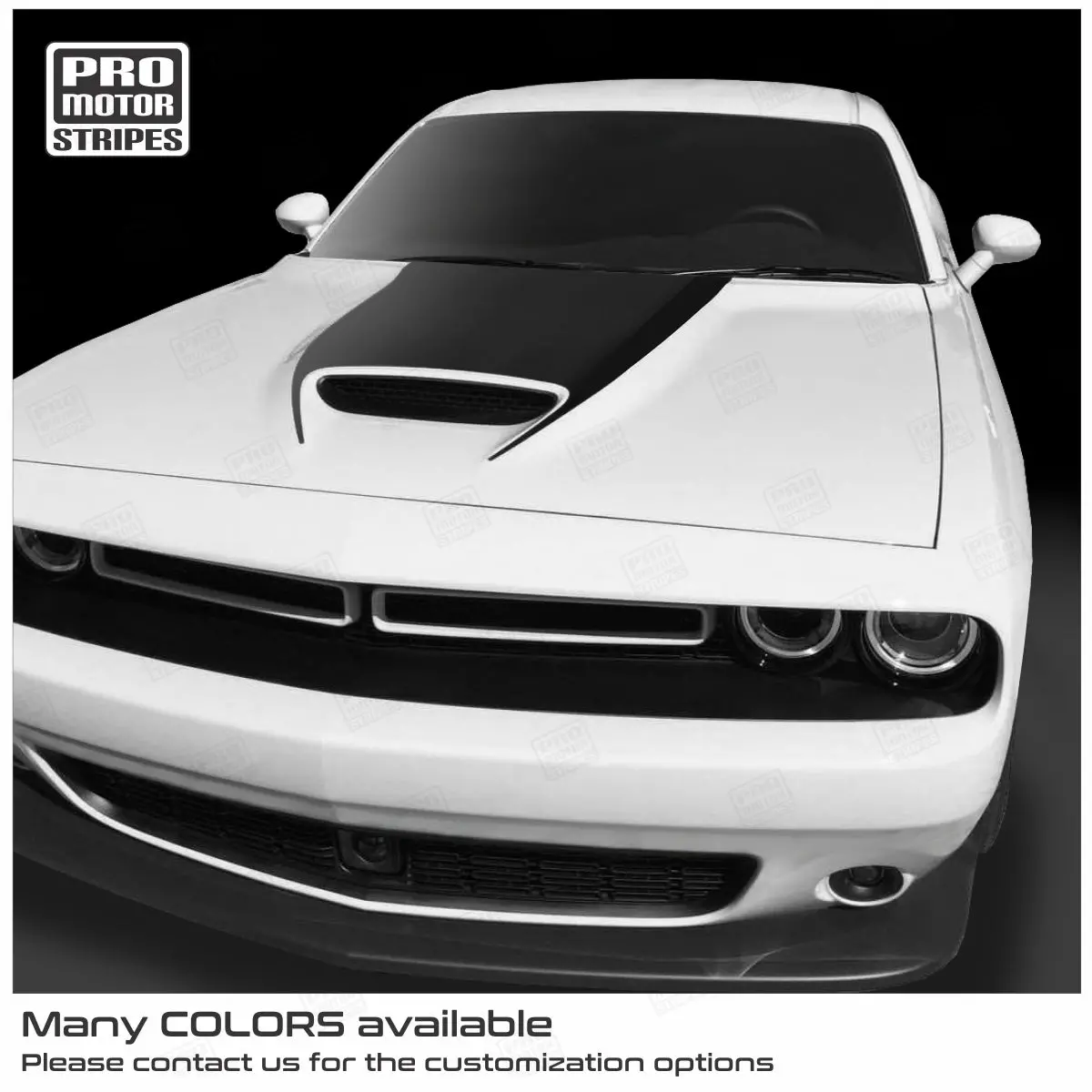 Dodge Challenger 2015-2023 Hood Scoop Decal For Rt Gt Srt Cowl 1