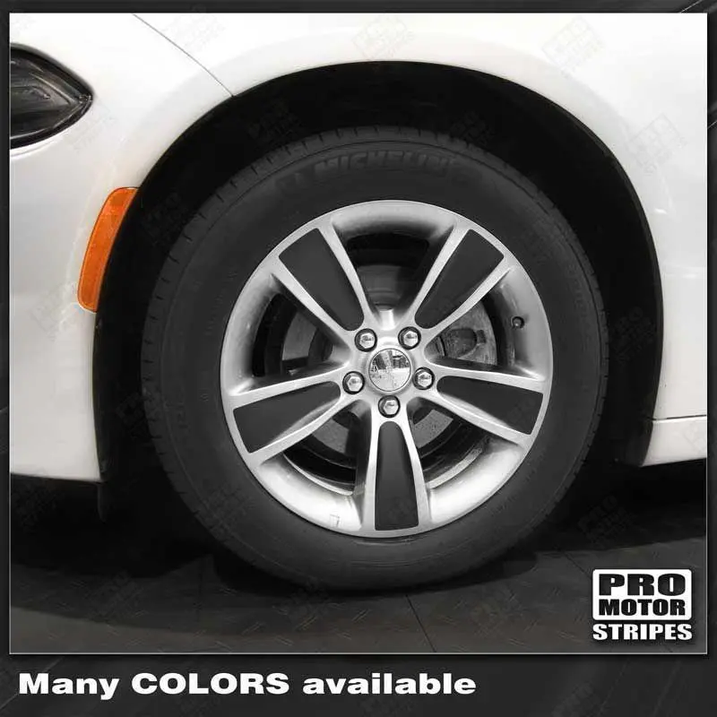 Dodge Challenger 2015-2023 - Wheel Spoke Overlay Decals 18" Rims 1