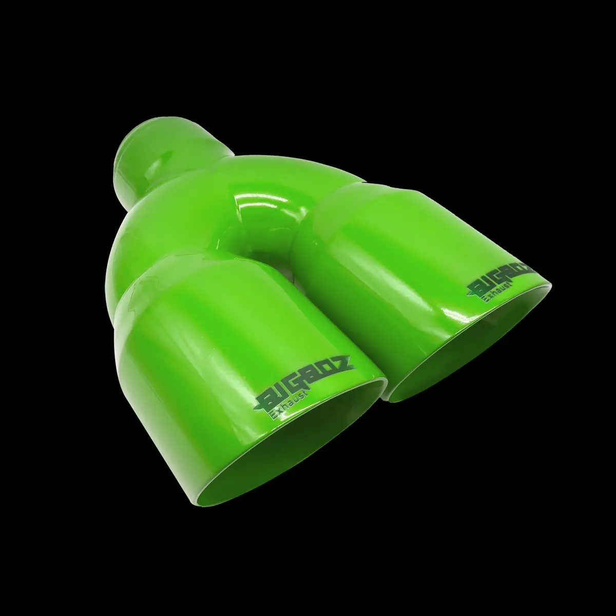 Dodge Challenger 4" Outlet Quad Tips Set Lime Green 1
