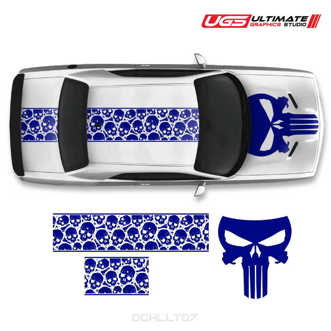 Dodge Challenger Top Skull Graphics 7