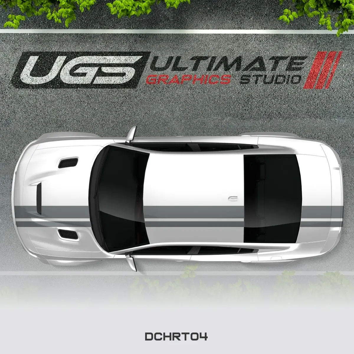 Dodge Charger Top 2 Stripes Graphics 2