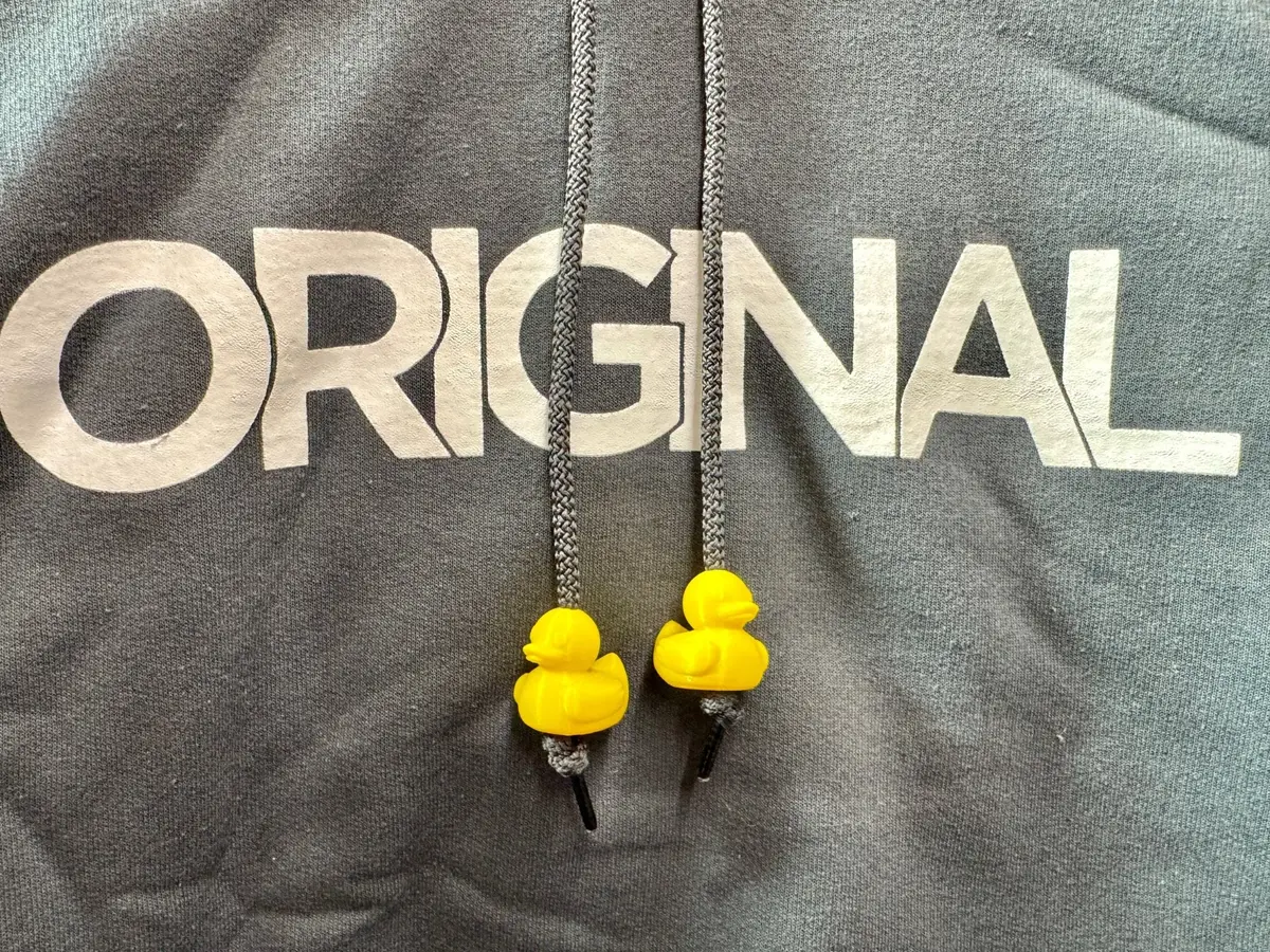 Duck Hoodie Drawstring Beads 1
