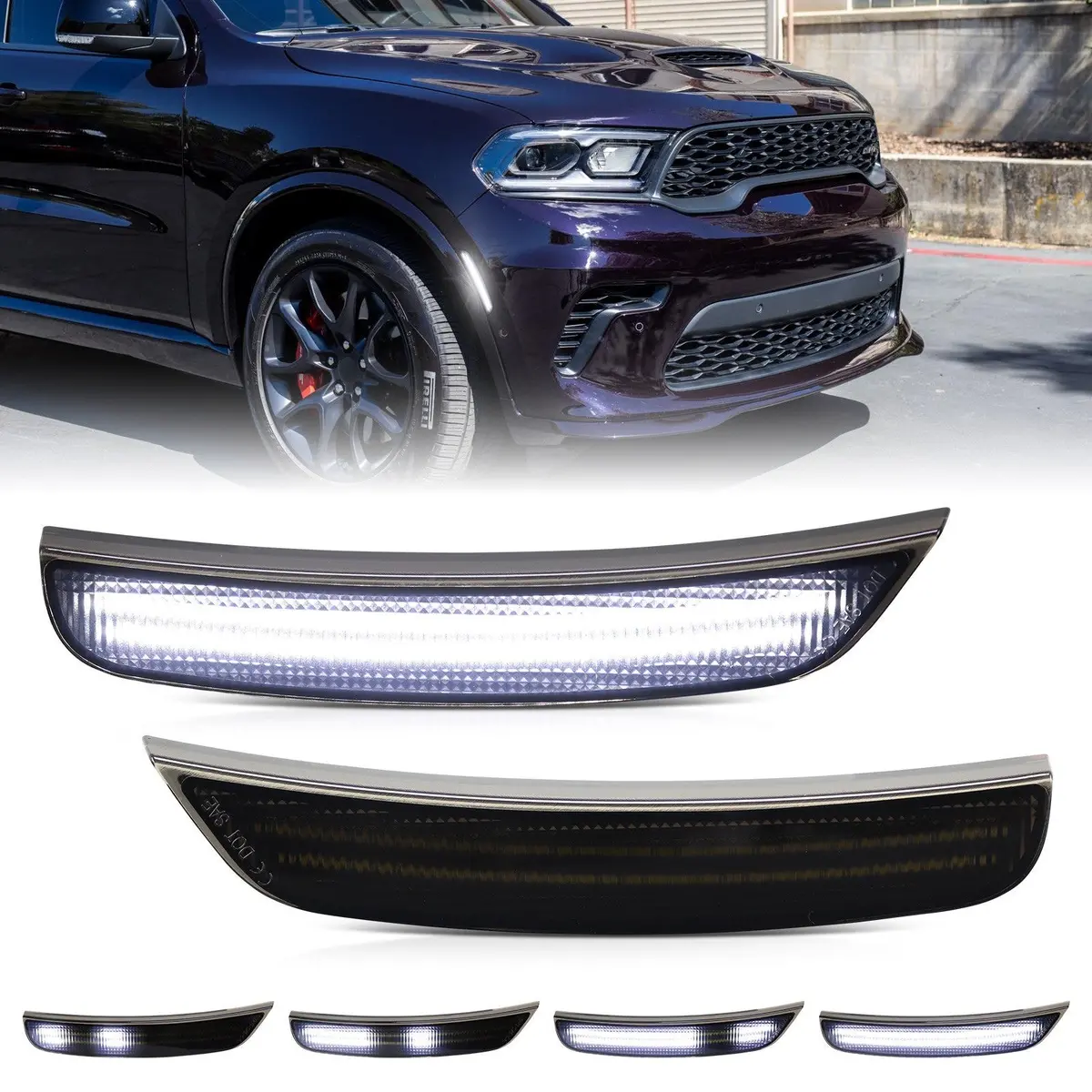 Durango 21-26 Front Dynamic Smoked Led Side Markers 1