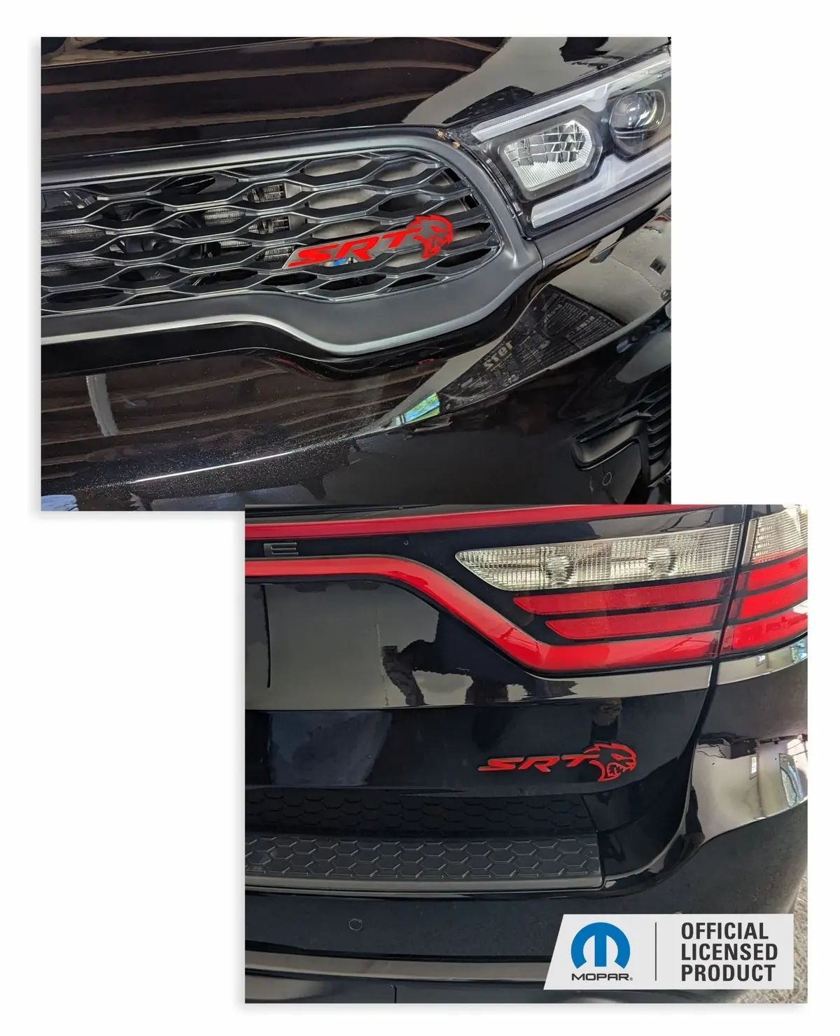 Durango Srt Hellcat Grille And Liftgate Emblem Overlay Decals 1