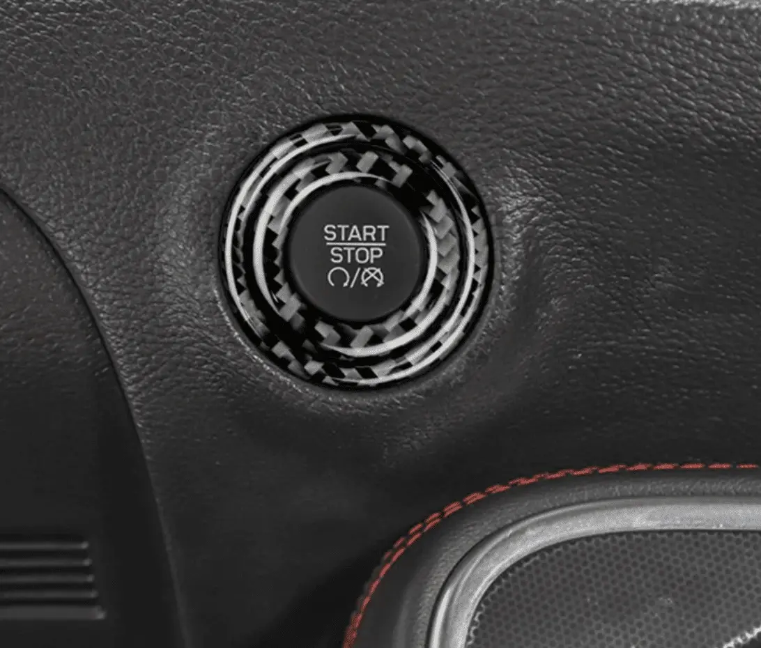 Dynacarbon Carbon Fiber Car Engine Start Stop Button Cover 2015-2023 Challenger 1
