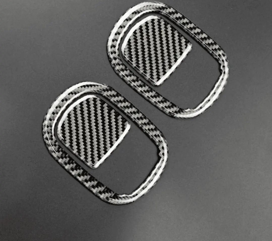 Dynacarbon Carbon Fiber Rear Seat Pull Overlay 2015-2023 Challenger 1
