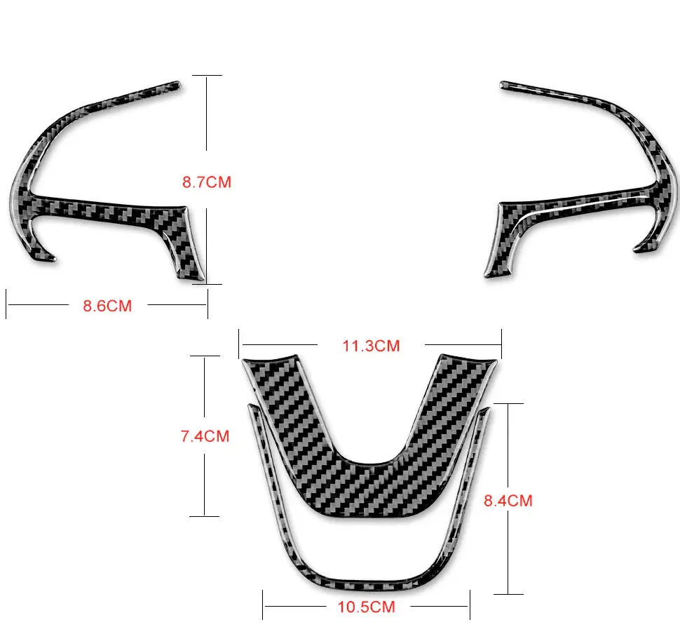 Dynacarbon Carbon Fiber Steering Wheel Trim 2015-2023 Charger 1