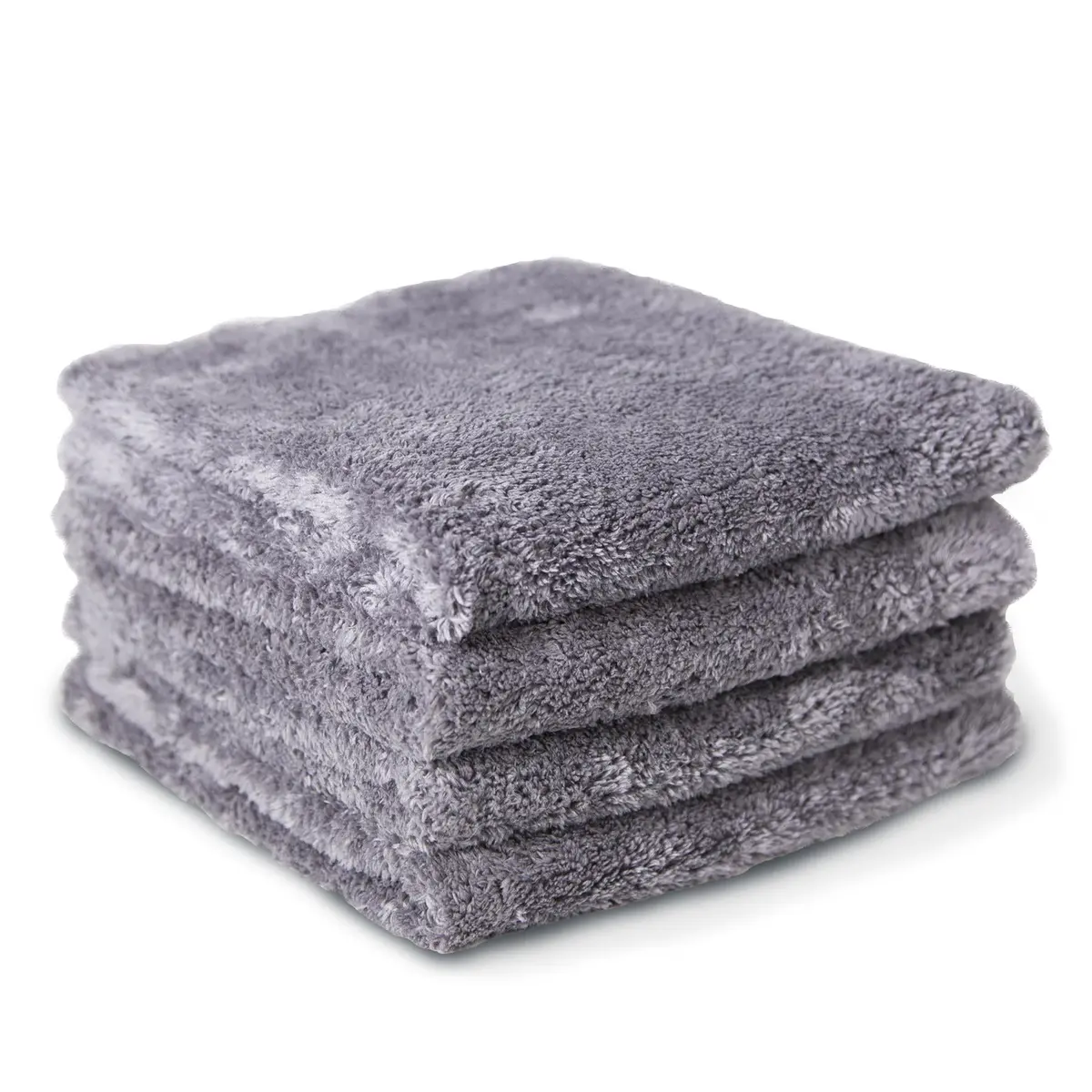 Ultra-Soft 470 GSM Grey Microfiber Towel – Edgeless Plush Design
