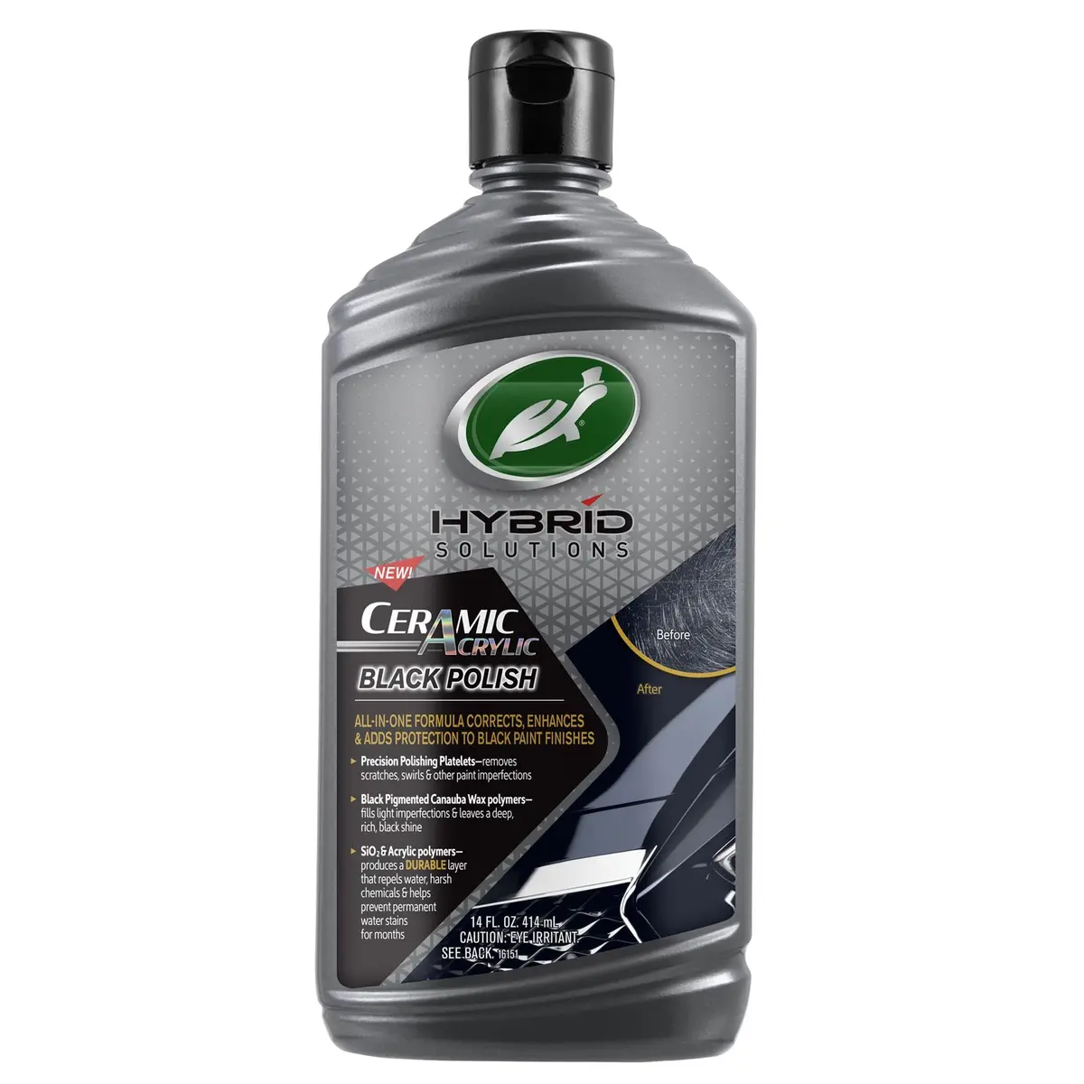 Hybrid Solutions Black Ceramic-Acrylic Car Polish – 14 oz Shine Enhancer