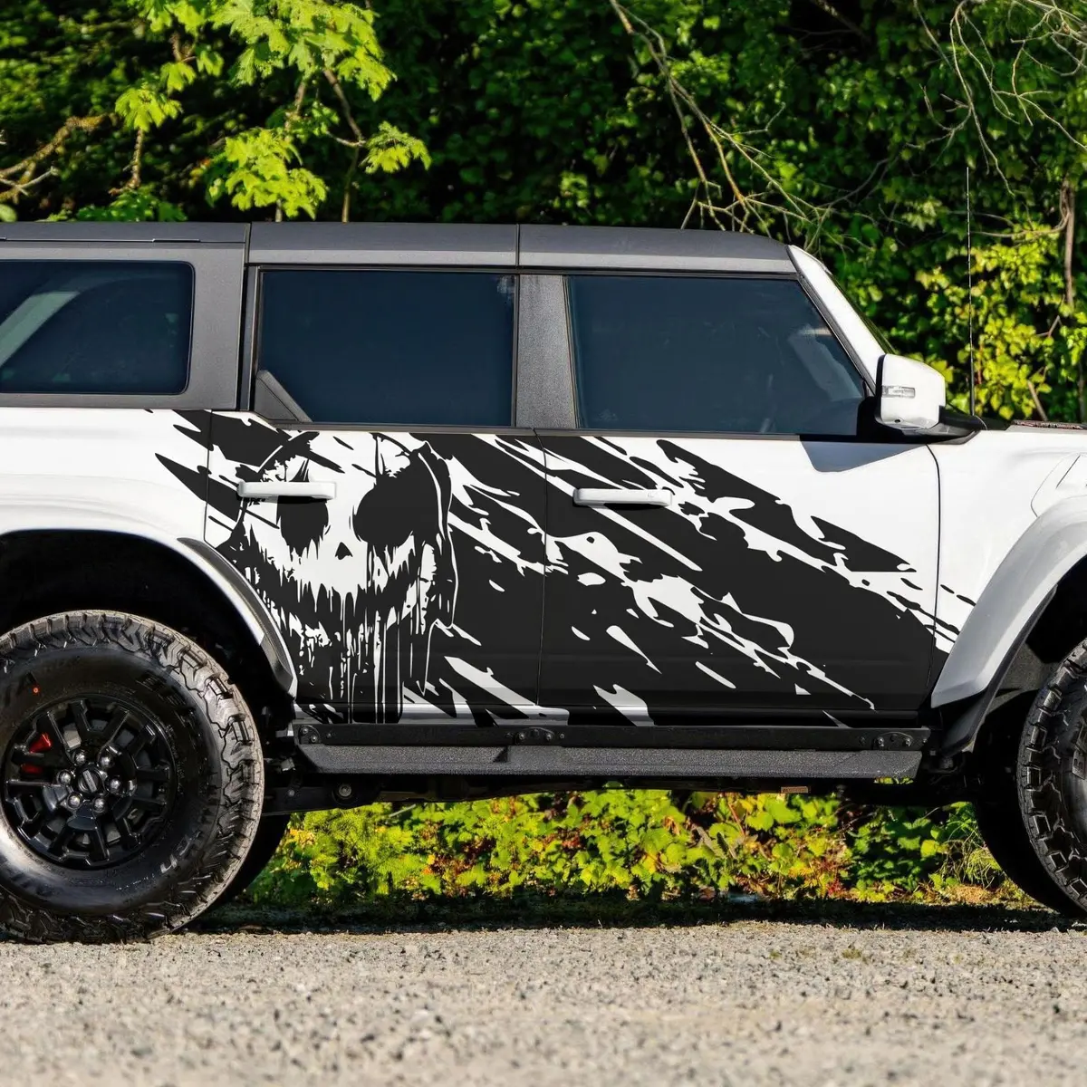 Evil Smiling Face Mud Splash Truck Decal Sticker. #6938 1