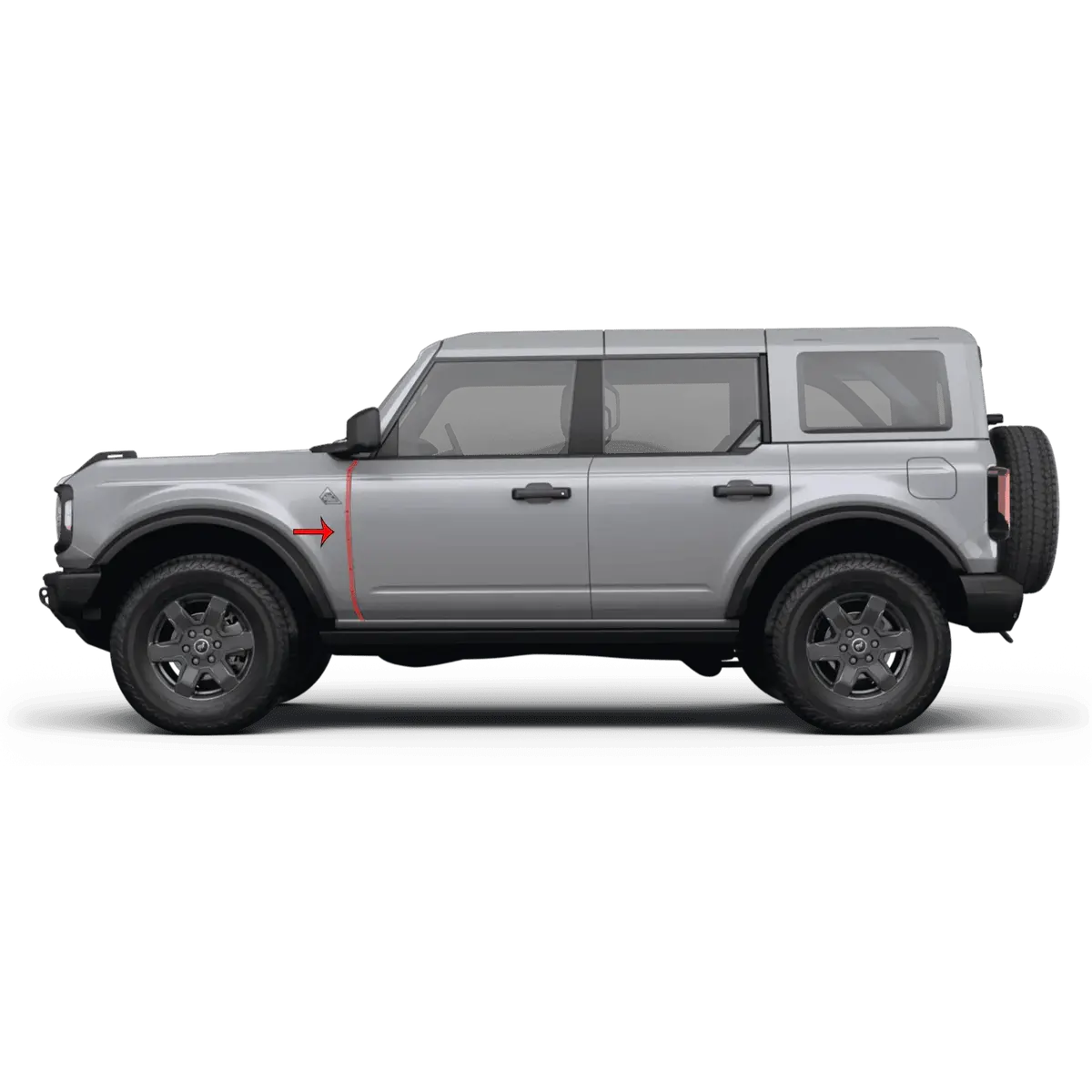Expert Front Door Removal Fender Protection Film (Clear Ppf) - 2021+ Bronco 1
