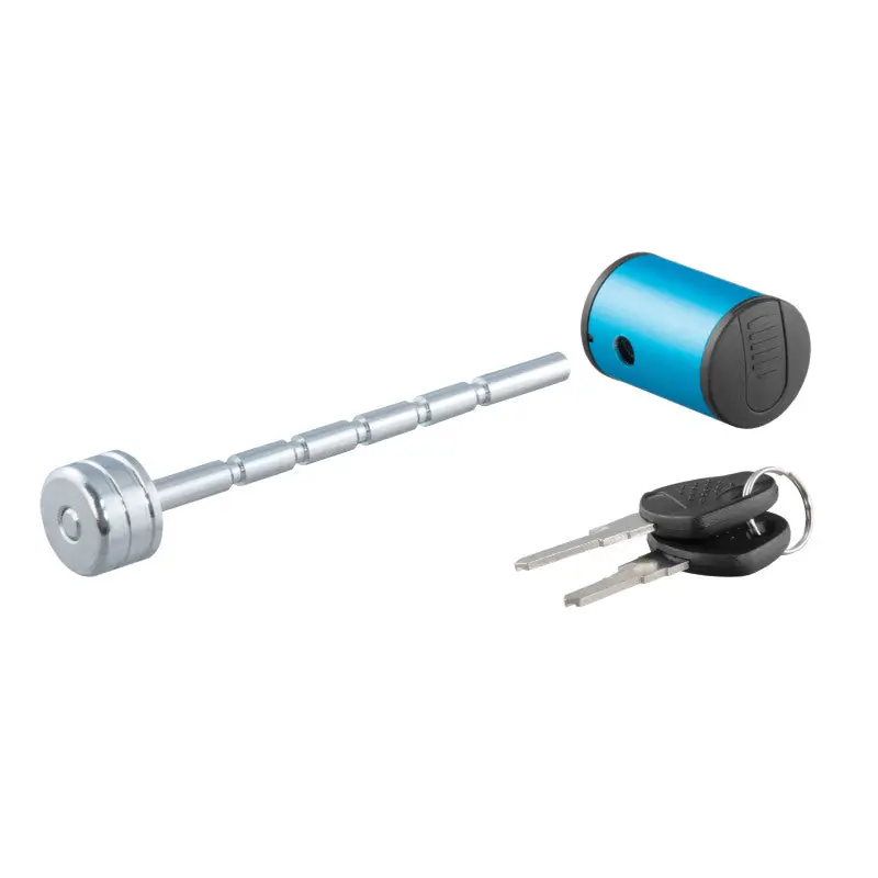 Curt Right-Angle Coupler Lock With 1/4-Inch Pin And 1–3-Inch Adjustable Latch Span (Chrome Finish) 1