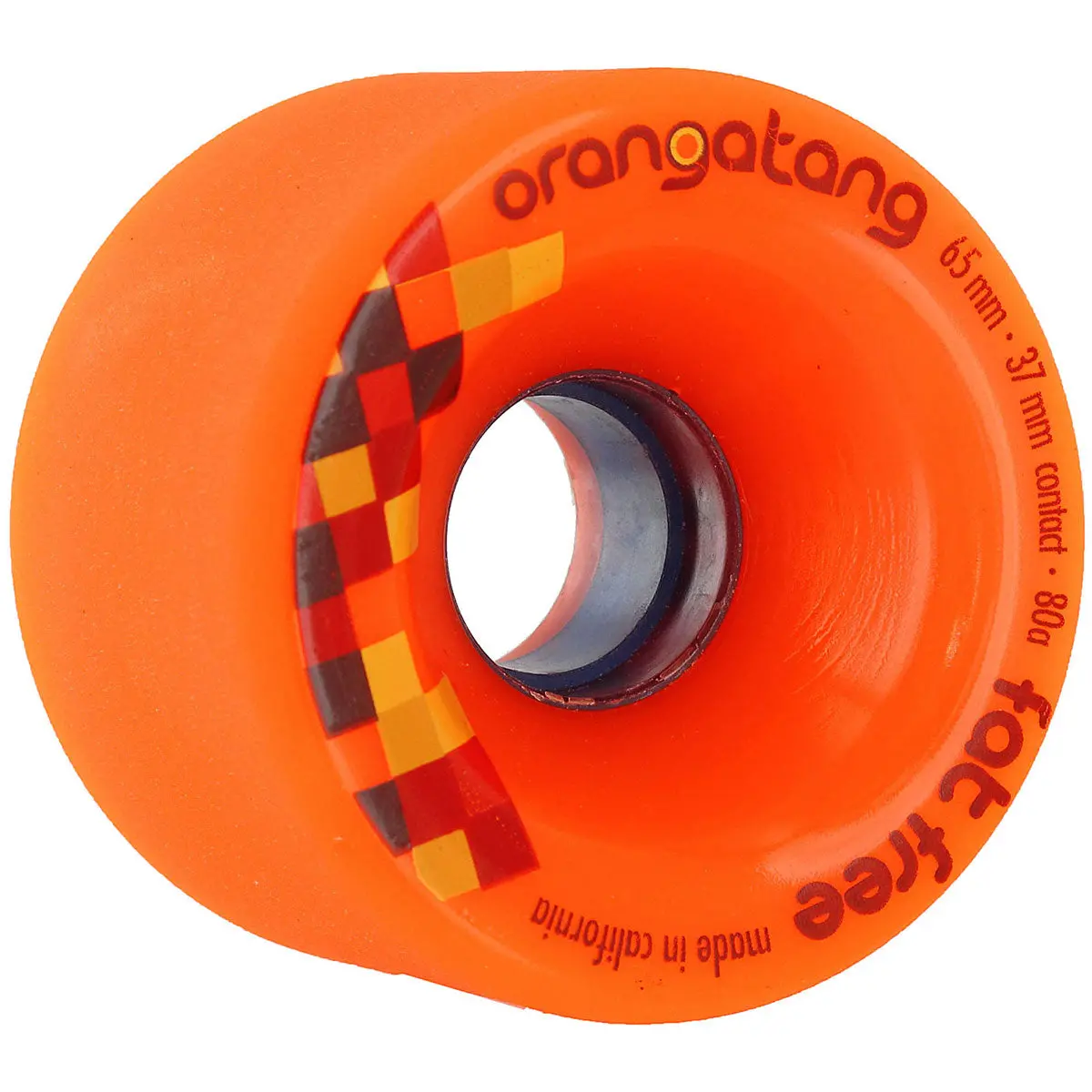 Orangatang Fat Free Freeride 80A Longboard Wheels - Orange - 65Mm 1