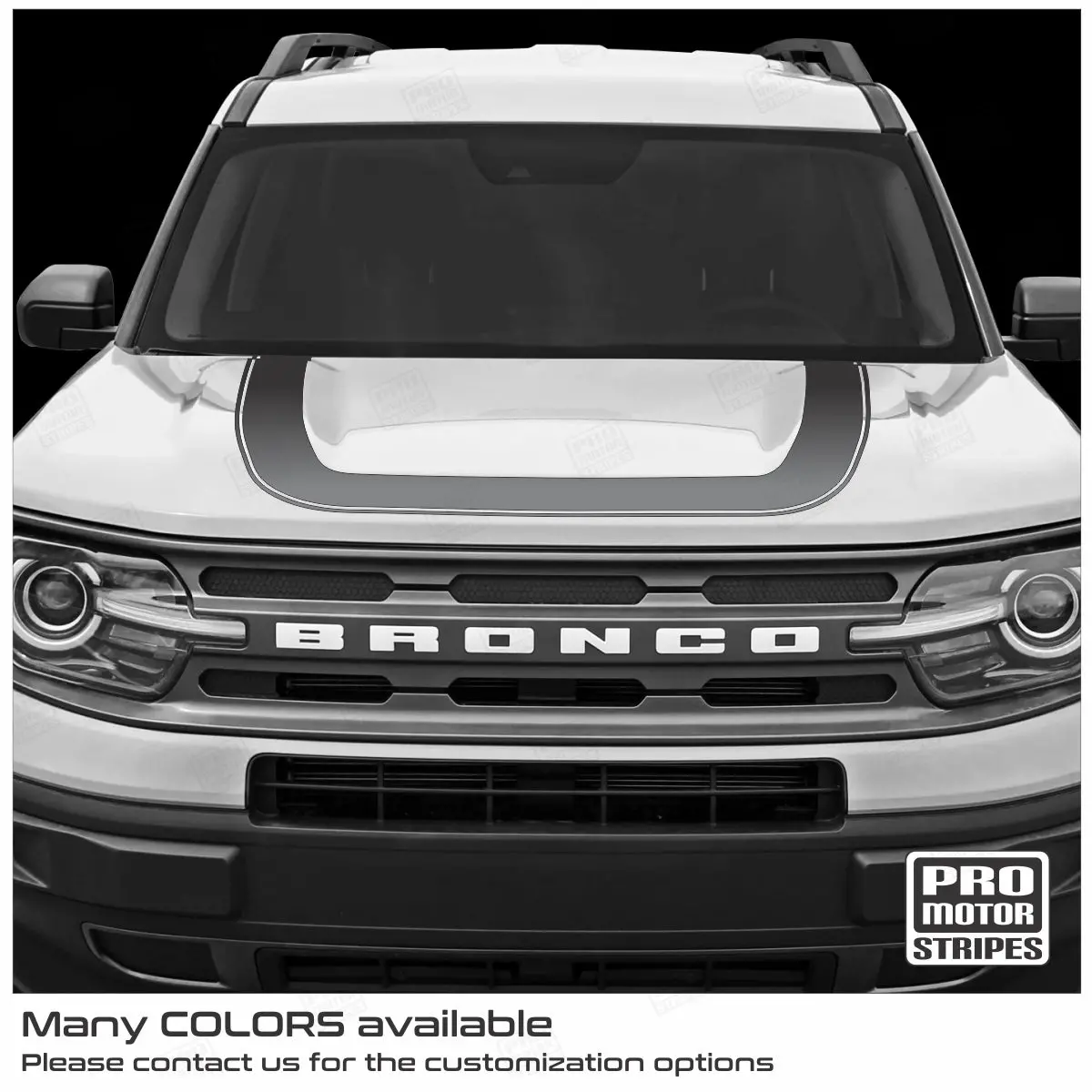 Ford Bronco Sport 2021-2023 Hood Accent Decal Sport U-Stripe 1