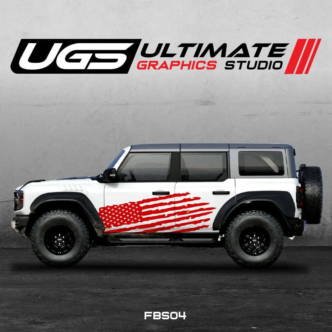 Ford Bronco American Flag Graphics 1