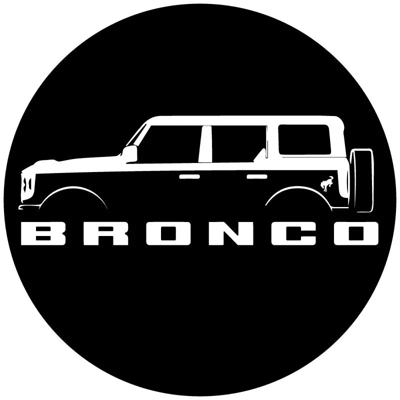 Ford Bronco Silhouette - Custom Spare Tire Cover Design For Broncos 1