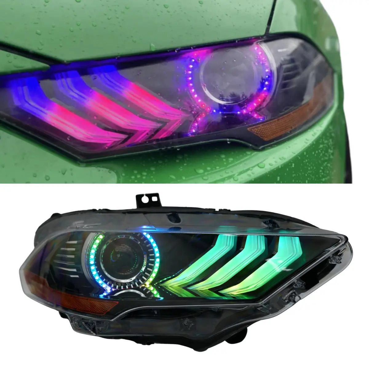 Ford Mustang Multicolor Flow Series Drl Boards (2018-2023) 1