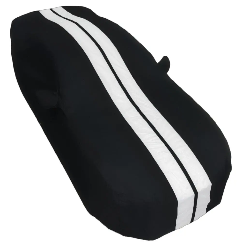 Ford Mustang Ultraguard Plus Car Cover - 300D Indoor/Outdoor Protection - Black With Gray Stripes 1