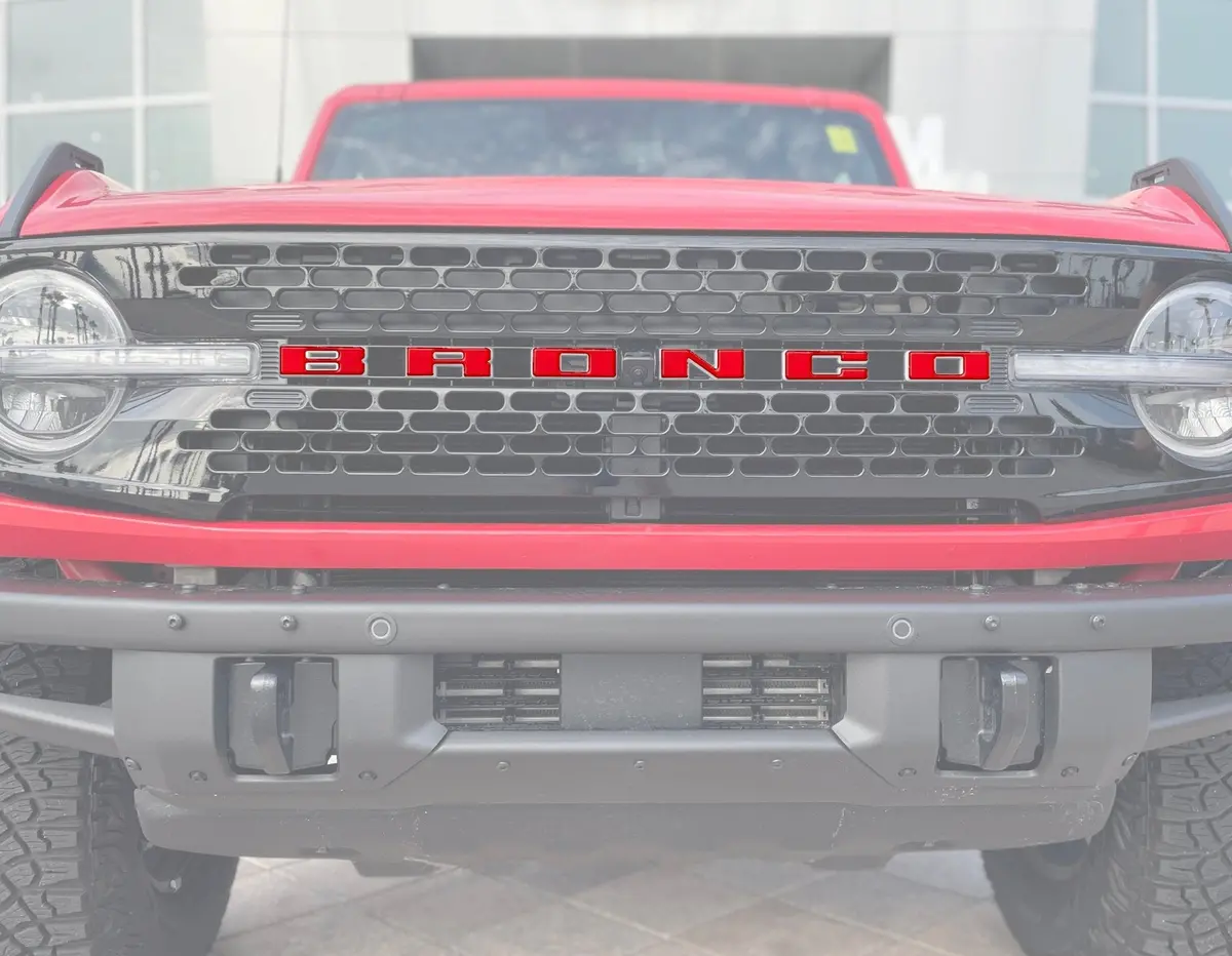Front Grille Letter Overlays Fits 2021-2026 Ford Bronco 1