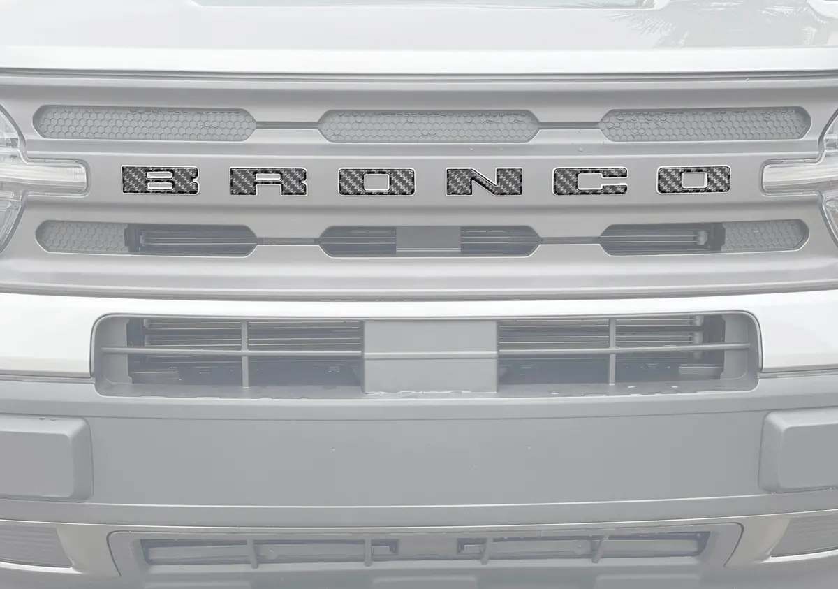 Front Grille Letters Overlays Fits 2021-2026 Ford Bronco Sport 1