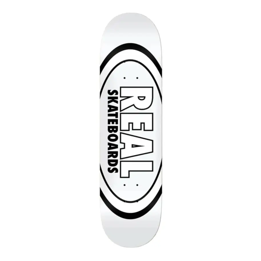Classic Oval White Skateboard Deck – 8.38 Inches